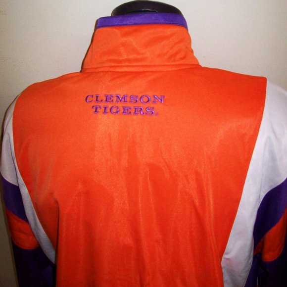 CLEMSON TIGERS NCAA STARTER Full Zip TRACK Jacket with Sewn C Logo M L XL 2X - Picture 5 of 13